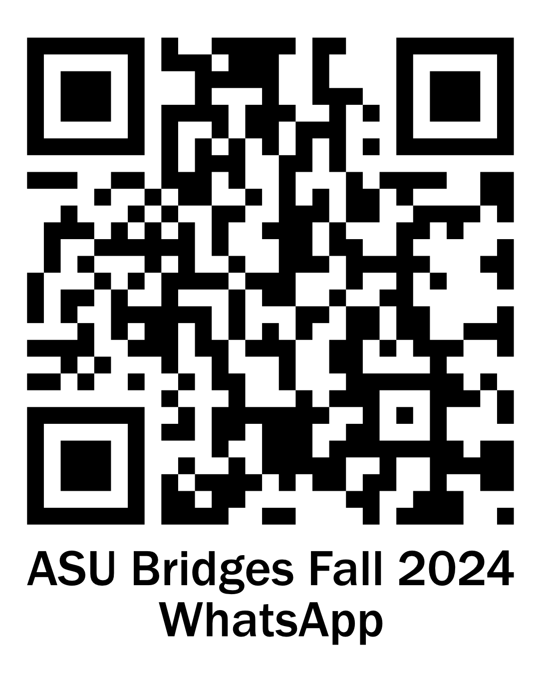 QR code for Bridges Whatsapp Fall 2024